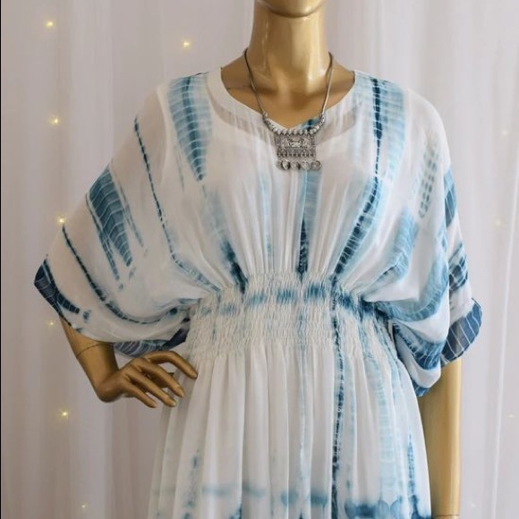 Tie and Dye Kaftan Dress - Picture 1 of 6